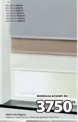 JYSK SENJA ROLÓS FÜGGÖNY ajánlat