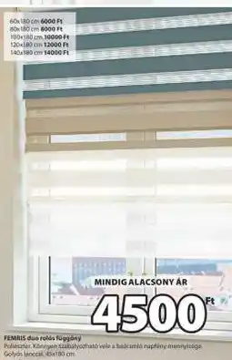JYSK FEMRIS DUO ROLÓS FÜGGÖNY ajánlat