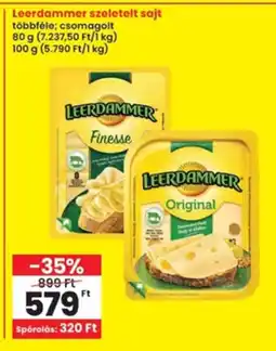 Interspar Leerdammer szeletelt sajt ajánlat