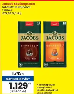 Interspar Jacobs kávékapszula ajánlat
