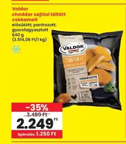 Interspar Valdor cheddar sajttal töltött ajánlat