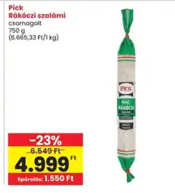 Interspar Pick Rákóczi szalámi ajánlat