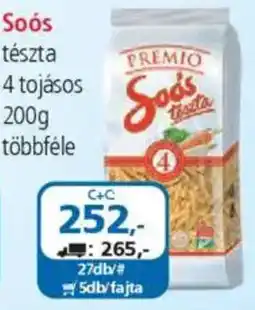 ÁRKLUB Soós tészta 4 tojásos ajánlat