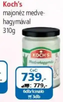 ÁRKLUB Koch's majonéz medve- hagymával ajánlat