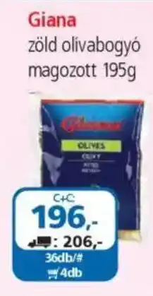 ÁRKLUB Giana zöld olivabogyó magozott ajánlat