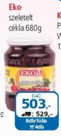 ÁRKLUB Eko szeletelt cékla ajánlat