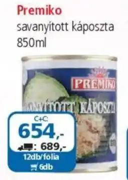 ÁRKLUB Premiko savanyított káposzta ajánlat