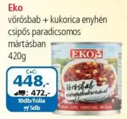 ÁRKLUB Eko vörösbab + kukorica enyhén csípős paradicsomos mártásban ajánlat