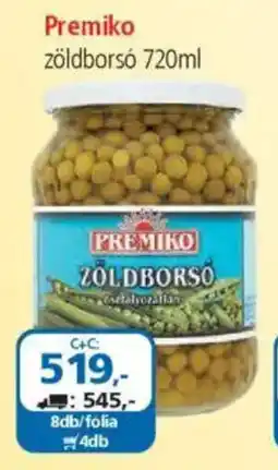 ÁRKLUB Premiko zöldborsó ajánlat