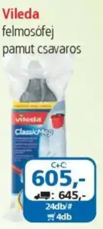 ÁRKLUB Vileda felmosófej pamut csavaros ajánlat