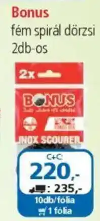 ÁRKLUB Bonus fém spirál dörzsi ajánlat