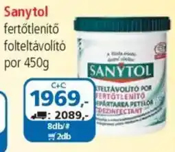 ÁRKLUB Sanytol fertőtlenítő folteltávolító por ajánlat