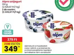 Interspar Alpro szójagurt ajánlat