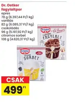 Interspar Dr. Oetker fagylaltpor ajánlat
