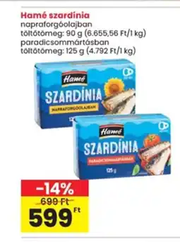Interspar Hamé szardínia ajánlat