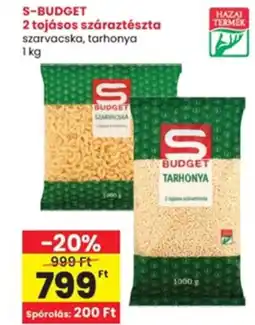 Interspar S-BUDGET 2 tojásos száraztészta ajánlat