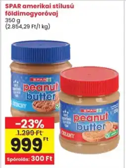 Interspar SPAR amerikai stílusú földimogyoróvaj ajánlat