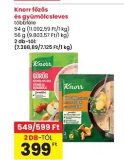 Interspar Knorr főzős és gyümölcsleves ajánlat