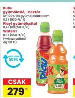 Kubu gyümölcslé, -nektár
