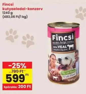 Interspar Fincsi kutyaeledel-konzerv ajánlat