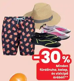 Interspar Minden fürdőruha, kalap, és vízicipő árából ajánlat