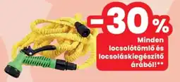 Interspar Minden locsolótömlő és locsoláskiegészítő ajánlat