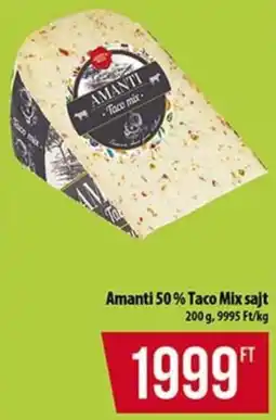 Coop Amanti 50% Taco Mix sajt ajánlat