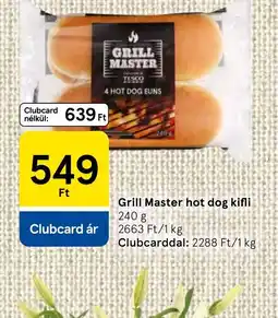 Tesco Grill Master hot dog kifli ajánlat