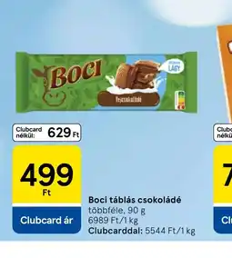 Tesco Boci táblás csokoládé ajánlat