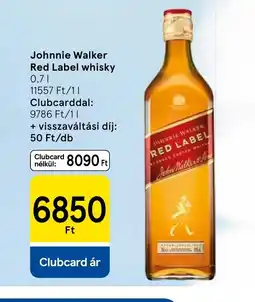 Tesco Johnnie Walker Red Label whisky ajánlat