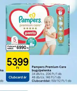 Tesco Pampers Premium Care bugyipelenka ajánlat