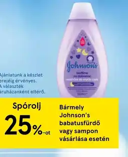 Tesco Johnson's babatusfürdő vagy sampon ajánlat