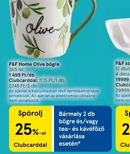 Tesco F 19999 Ft/csF Home Olive bögre ajánlat