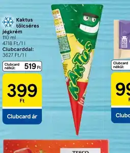 Tesco Kaktus tölcséres jégkrém ajánlat