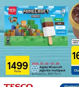 Tesco Algida Minecraft jégkrém multipack ajánlat