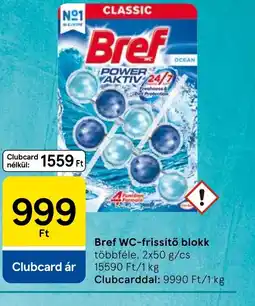 Tesco Bref WC-frissítő blokk ajánlat