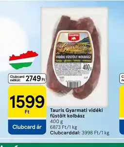 Tesco Tauris Gyarmati vidéki füstölt kolbász ajánlat