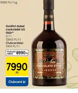 Tesco Goldini Dubai csokoládé ízű likőr ajánlat