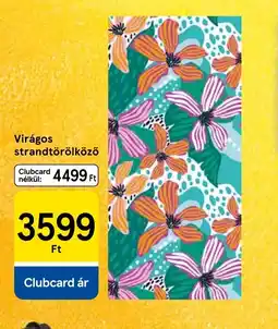Virágos strandtörölköző