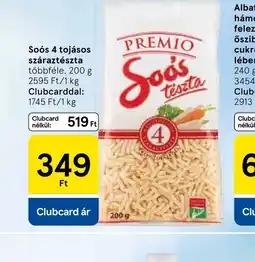 Tesco Sos 4 tojásos száraztészta ajánlat