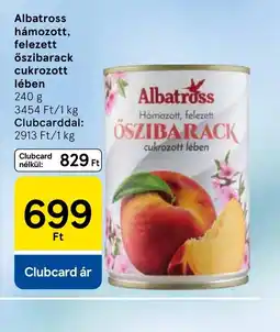 Tesco Albatross hámozott, felezett őszibarack ajánlat