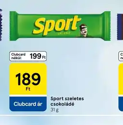 Tesco Sport szeletes csokoládé ajánlat