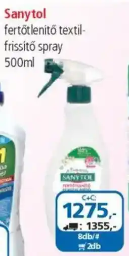 ÁRKLUB Sanytol fertőtlenítő textil- frissítő spray ajánlat
