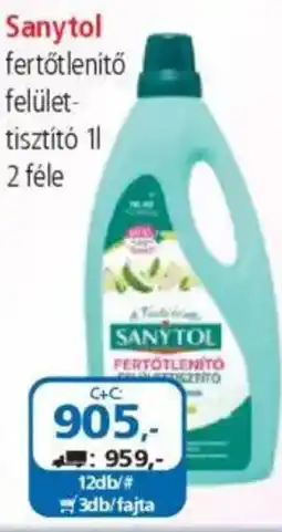 ÁRKLUB Sanytol fertőtlenítő felülettisztító ajánlat