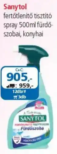 ÁRKLUB Sanytol fertőtlenítő tisztító spray ajánlat