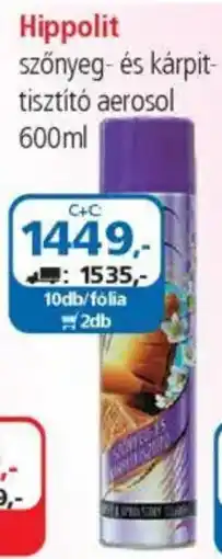 ÁRKLUB Hippolit szőnyeg- és kárpit- tisztító aerosol ajánlat