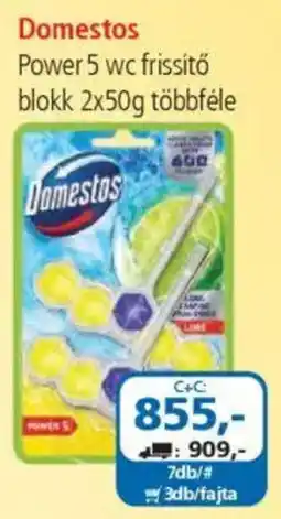 ÁRKLUB Domestos Power 5 wc frissítő blokk ajánlat