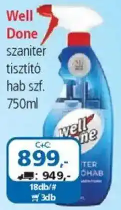 ÁRKLUB Well Done szaniter tisztító hab szf. ajánlat