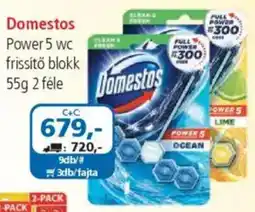 ÁRKLUB Domestos Power 5 wc frissítő blokk ajánlat