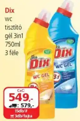 ÁRKLUB Dix WC tisztító gél 3in1 ajánlat